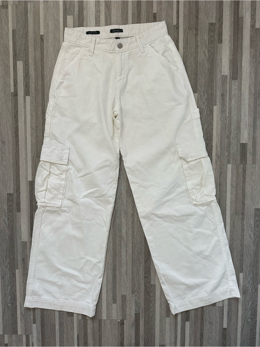 Wild Fable White Wide-Leg Cargo Pants, women’s Size 2/R